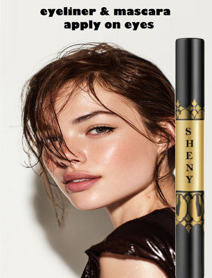Sheny Mascara + Black Eyeliner Combo Pack Smudge & Waterproof Stay Upto 15Hrs 8 ml(BLACK)