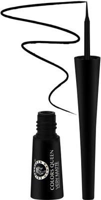 COLORS QUEEN Very Matte Long Lasting Smudge Proof and Waterproof Liquid Eyeliner 5 ml(Black)