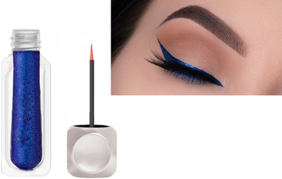 GULGLOW99 Glitter Eyeliner Liquid, Blue Metallic Satin High-Pigmented 3.5 g(BLUE)