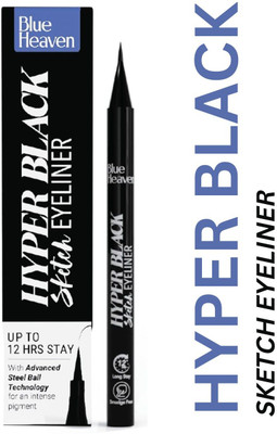 BLUE HEAVEN Hyper Black Sketch Eyeliner|Upto 12hr Stay with Waterproof & Smudge Proof 0.6ML 0.6 ml(BLACK)