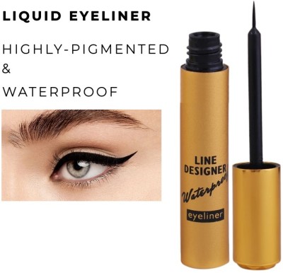 GABBU waterproof long lasting beauty eyeliner Black Eye Liner 8 ml(BLACK)