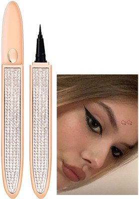 AEPRUY diamond Waterproof Pen Eyeliner Smudge Proof Eye Makeup Quick Drying 1.5 g(Black INK)
