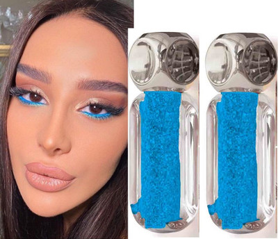 Emijun Quick-drying One stroke application Eyeliner Waterproof 7 g(matelic skyblue)