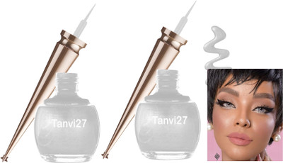tanvi27 New Silver Color Liquid Eyeliner With Quick Drying Formula 10 ml(silver)