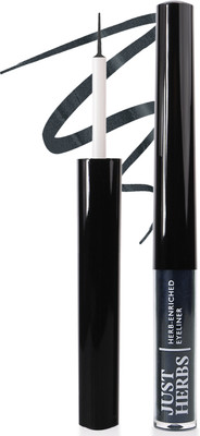 Just Herbs Liquid Eyeliner with Waterproof & Smudge-Proof Formula, Nutty Brown 2.5 g(Smoky Charcoal)