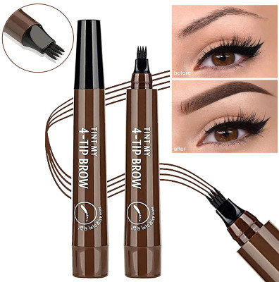 luzimaisa Natural 3D Brow Makeup Look, Long-Lasting Micro-Fork Tip Eyebrow 2.5 g(brown)