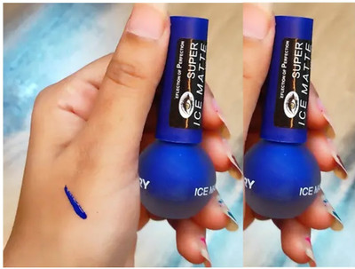 tanvi27 New Water Proof & Smudge proof Ice Matte Royal Blue Liquid Eyeliner 4 ml(Royal Blue)