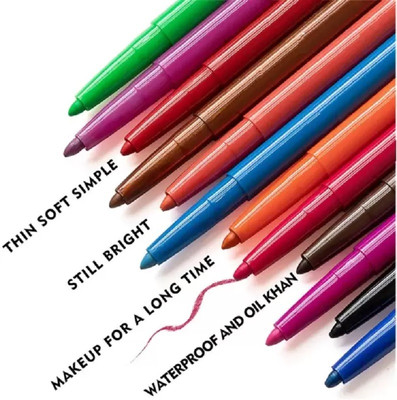USBK Best Quality Colorful Pigment Waterproof Eyeliner Makeup 24 g(MULTICOLORED)