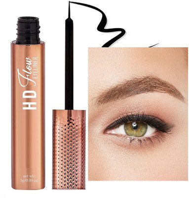 EVERERIN Liquid Eyeliner Waterproof | Long Lasting | Smudge-Proof | Quick Drying 3 g(Jet Black)