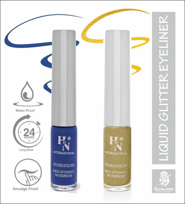 HIGHLIGHT NAILS EL1-CB (EL1-02 ) ( EL1-07)_HH 6 ml(AZURE BLUE::GLITTER GOLDEN)