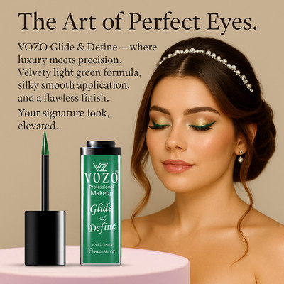 VOZO Insta-Perfect Liquid Eyeliner | Sharp Wings, Rich Pigment 03 5 ml(Green)