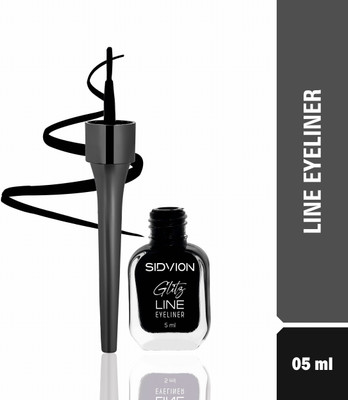 SIDVION No Smudge Eyeliner -Black | Quick Drying |Smooth Application | Waterproof 5 ml(Bold black)