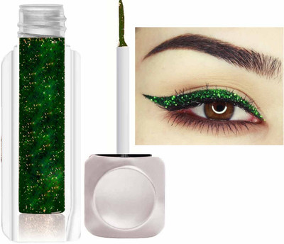 YAWI Best Liquid Waterproof Green Glitter Eyeliner Metallic Shimmer Eyeshadow 3.5 g(Dark Green)