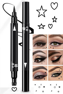 SHENYCOLORS 2 IN 1 BLACK EYELINER STAR AND SIMPLE SHAPE 10 ml(black)