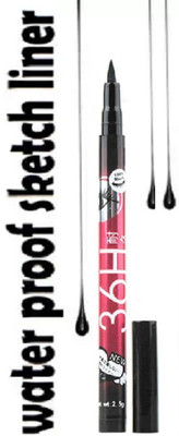 FELICECHIARA Black Long Lasting Water Proof Liquid Sketch Eyeliner 5 g(BLACK)
