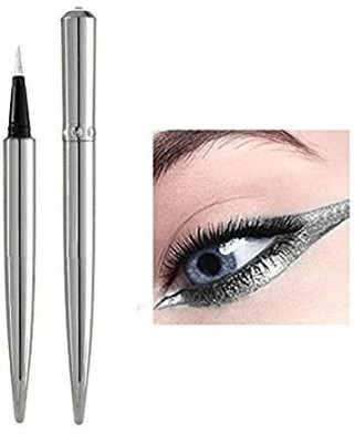 tanvi27 shiny liquid eyeliner long lasting & water proof 1.5 g(SILVER)
