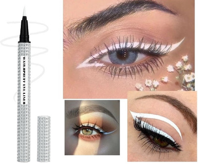 Yuency Smudge & Waterproof Single Stroke Matte Finish Eyeliner 0.35 g(white)