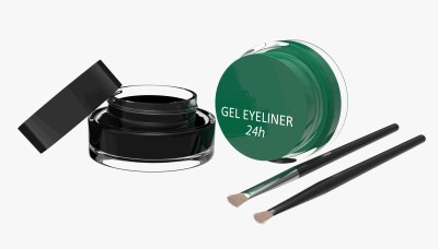 tanvi27 24 hour Smudge Proof Lasting Gel Eyeliner Black And Green 6 g(Black, Green)