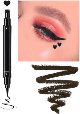 PERLENTE double sided black eyeliner water proof smudge proof stamp eyeliner,star shape 10 g(BLACK)