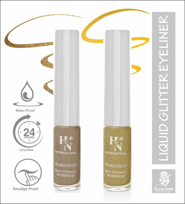 HIGHLIGHT NAILS HN-EL1-CB (EL1-06 ) ( EL1-07) 6 ml(GLITTER BROWN::GLITTER GOLDEN)