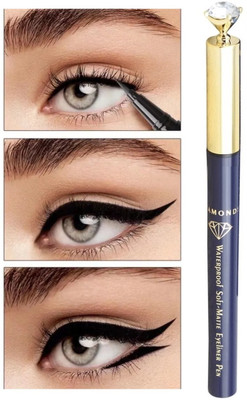MYEONG Smudge Proof & Waterproof And Long Wearing Bold Felt Tip Pen Eyeliner 2.5 g(Black)