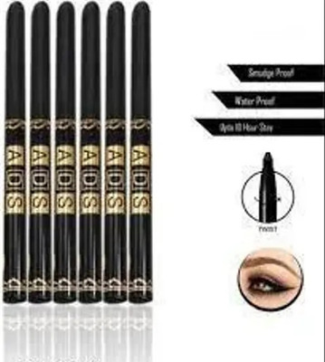 Elderwand Liner Pencil 0.35gm Pack of 6 0.35 g(Black)