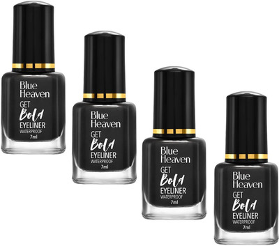BLUE HEAVEN GET BOLD EYELINER 7ML PACK OF 4 28 ml(BLACK DIAMOND)