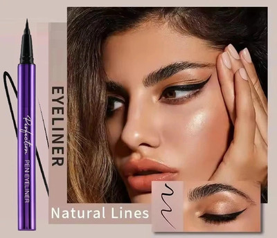 Yuency Eyeliner, Smudge-Proof & Water Resistant, Skincare Infused Makeup 0.6 ml(DEEP BLACK)