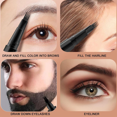 luzimaisa Black Magic New Eyebrow Pen with a Micro-Fork Tip(black)