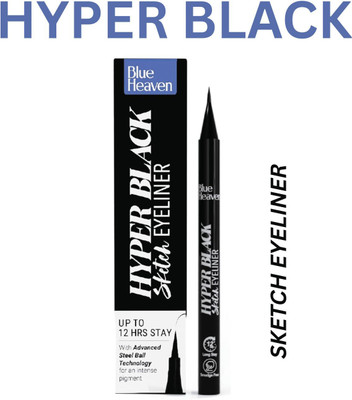 BLUE HEAVEN HYPER BLACK SKETCH EYELINER 12HRS STAY 0.6ML 0.6 ml(BLACK)