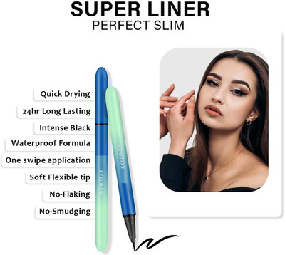 REIMICHI Professional Matte Finish Look Super Slim Eyeliner Pen 1.5 g(black)