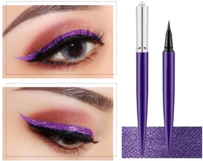 GABBU Purple Gold Diamond Eyeliner Pencil Long & Lasting Shimmer Eye Liner 3 g(purple shimmer)