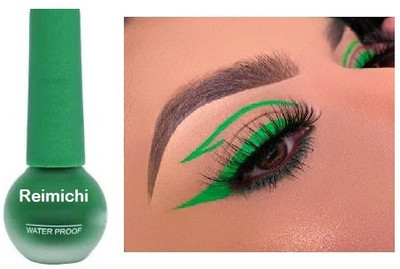 REIMICHI Green Liquid Eyeliner Waterproof | Long Lasting | Smudge-Proof | Quick Drying 3.5 ml(green)