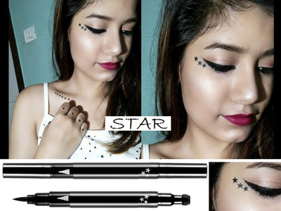 SHENYCOLORS waterproof 2 IN 1 BLACK EYELINER STAR AND SIMPLE SHAPE (PACK OF 1) 10 g(BLACK)