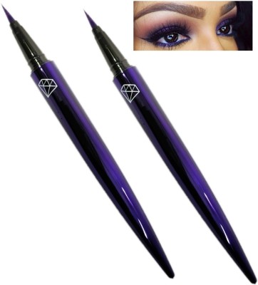 THTC Pro Shiny Diamond Liquid Purple Eyeliner for Long Lasting Stay, Smudge Proof 3 g(PURPLE)