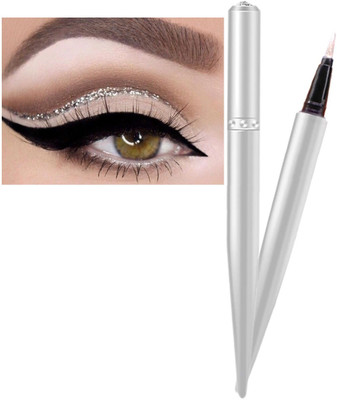 WOONGMI Professional Easy Glide & Quick-Drying Metallic Shimmer Eye Liner 1.5 g(Silver)