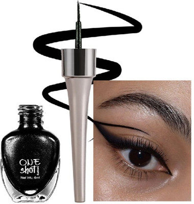 Yuency Waterproof Matte Liquid Black Eyeliner|Smudge Proof,Transfer Proof for EyeMakeup 6 ml(Black)