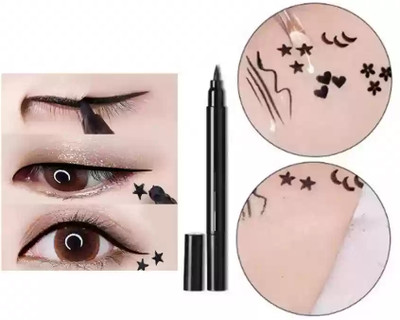 SHENYCOLORS 2 IN 1 EYELINER STAMP super Eyeliner With Star Pattern 10 g(BLACK)