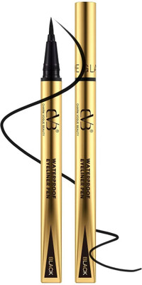 CVB EYE GLAM BLACK EYELINER SMUDGE PROOF ULTRA FINE TIP WATERPROOF 1.2 g(BLACK)