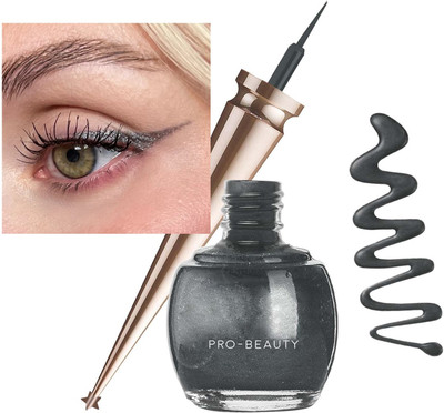 MYEONG Glittery & Shiny Liquid Long Lasting & Waterproof Smudge Proof Grey Eye Makeup 5 ml(Grey)
