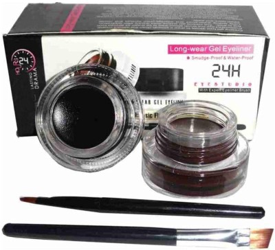 eiliaz Black & Brown Water Proof & Smudge Proof 24hrs Gel Eyeliner 6 g 30 g(multicolour)