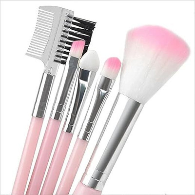 UEBES 5 Pcs Makeup Brush Set and 6-In-1 Puff Blender Combo Pack of 11 100 g(Multicolor)