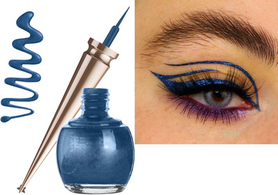 GULGLOW99 Korean Shimmery Liquid Eyeliners with a Smooth Fine Brush Tip And Sparkling 5 ml(PEARL BLUE)
