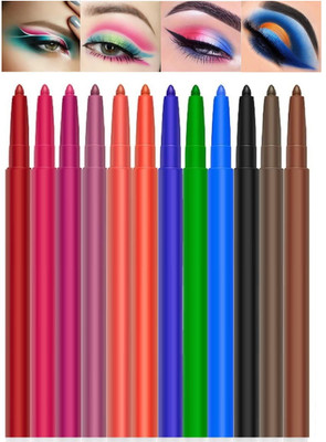 Vyomiris 12 Colors Matte Colorful Liquid Eyeliner Set 18 g(MULITICOLOR)