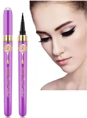 HUZURLU matte finish long lasting fade proof water drop eye liner 1.5 g(BLACK)