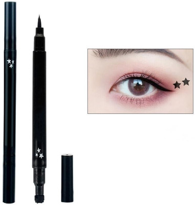 Latixmat 2 IN 1 Eyeliner With Star Stamp Smudge Proof and Long Lasting 4 g(black)