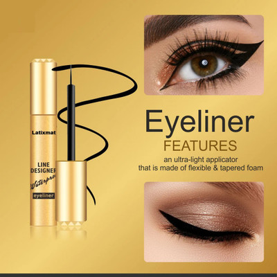 Latixmat Ultra Fine Smudge and Water Proof Sketch Eyeliner 8 ml(Ink BLACK)