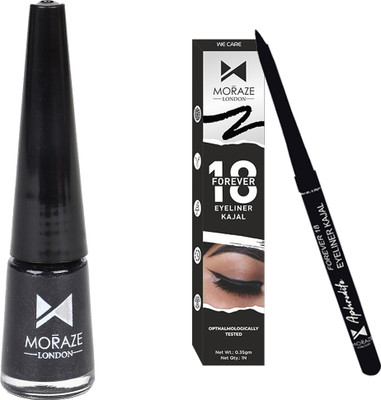 MORAZE Long Lasting & Smudge-Proof Eye Combo of Kajal & Eyeliner 3.5 ml(Multicolor)