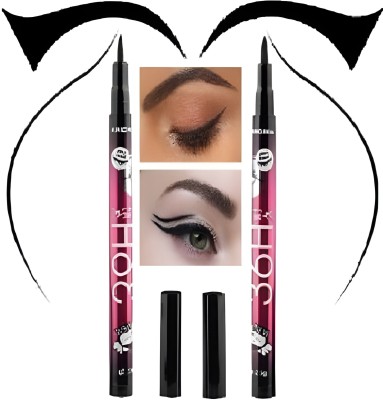 LAAMU Professional High quality waterproof 36 Hours Stay liquid-eye liner (Pack of 2) 10 g(BLACK)