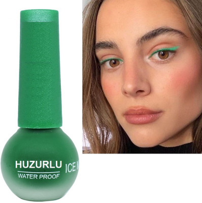 HUZURLU Liquid Eyeliner with Waterproof & Smudge-Proof Formula 3.5 ml(GREEN)